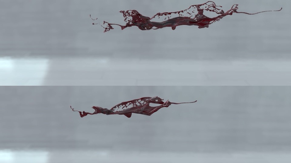 3D Blood Hits Fluid animation VFX element