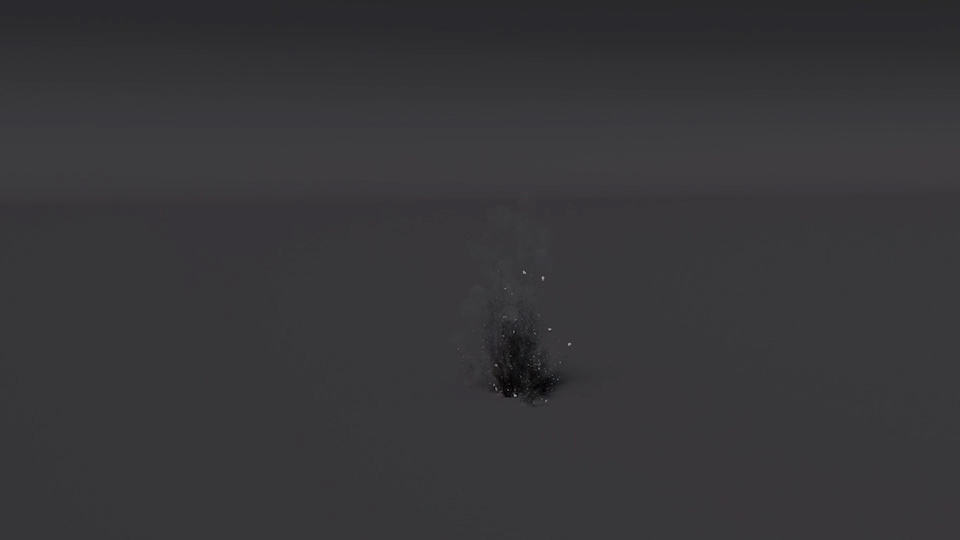 3D VDB Explosion Debris animation VFX element