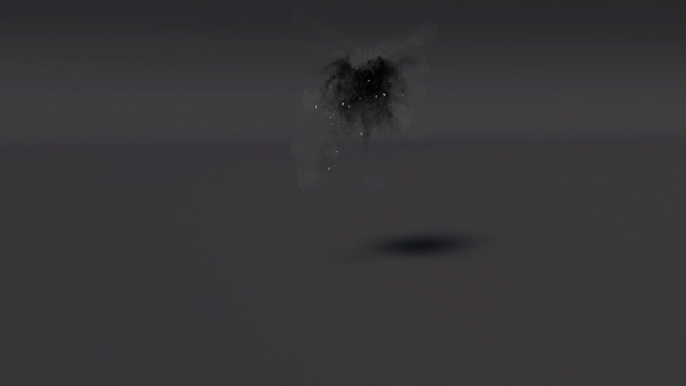 3D VDB Explosion Debris animation VFX element