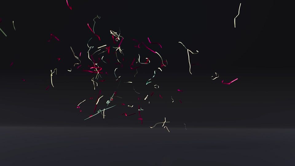 3D Pyro Confetti animation VFX element