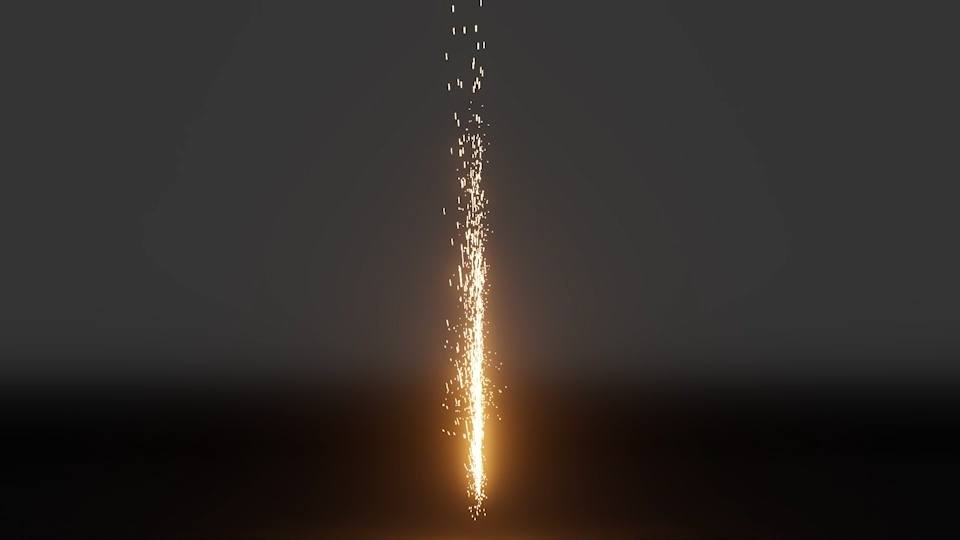 3D Pyro Sparks animation VFX element