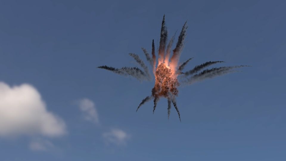VDB Aerial Explosion VFX 3D Asset
