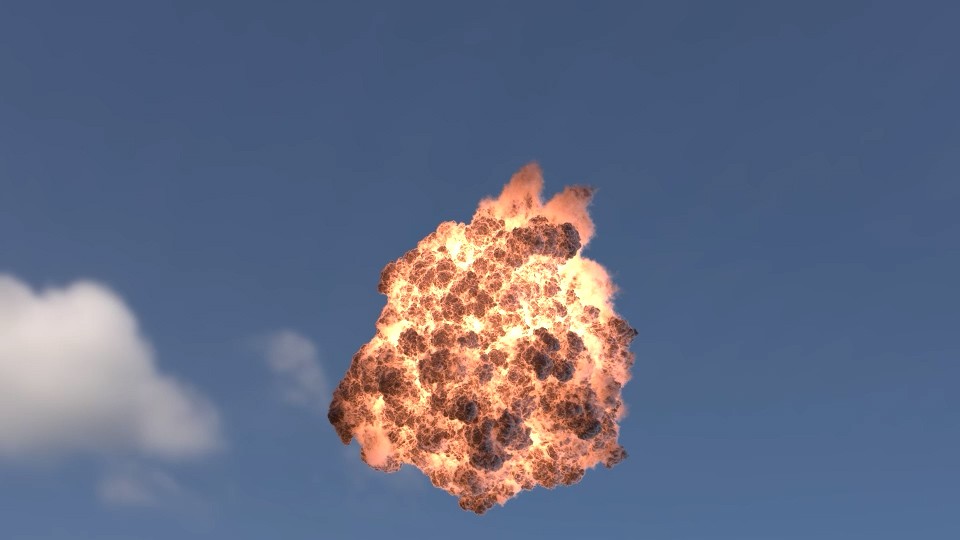 VDB Aerial Explosion VFX 3D Asset