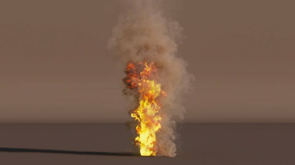 3D VDB Fire Animation VFX Asset
